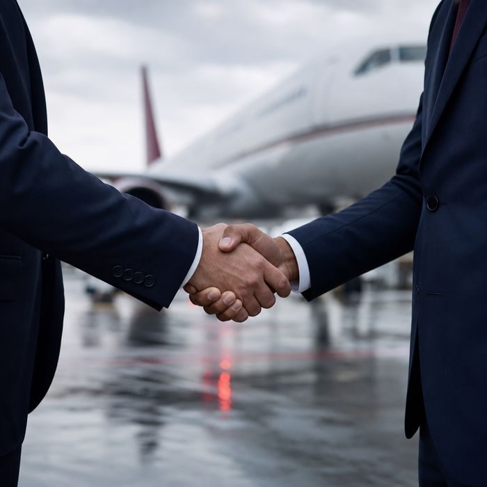 Handshake on the ramp